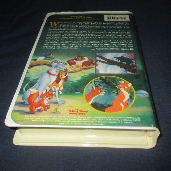 Disney's The Fox and the Hound (VHS, 1994, Black Diamond Edition) Clamshell Case - Picture 2 of 5
